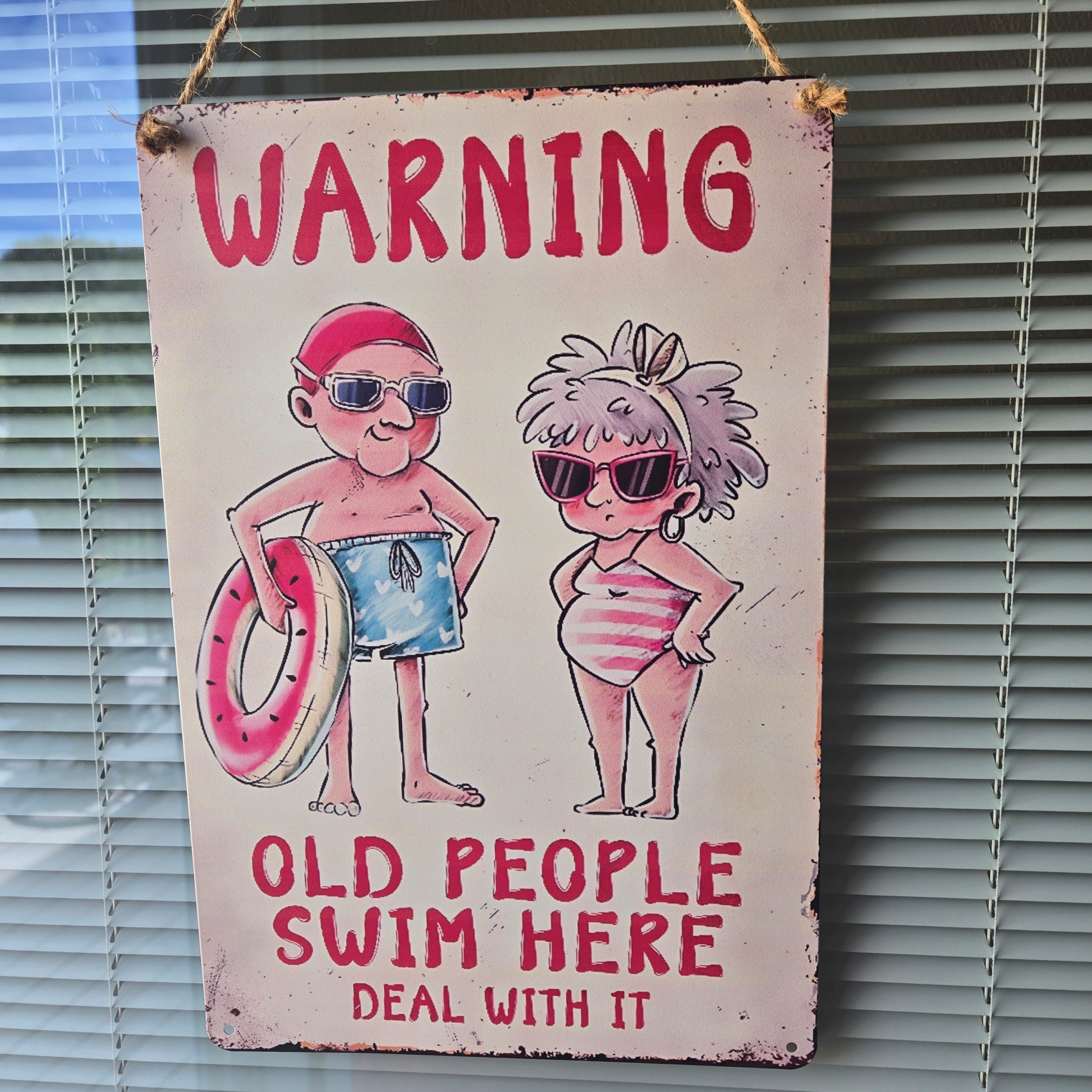 Warning old people swim here deal with it